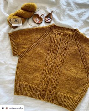 Hazel Cardigan Apple Pie Short Sleeve