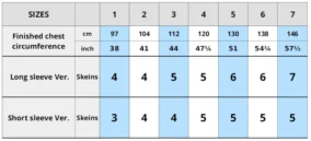 Hazel-cardigan-sizes-table