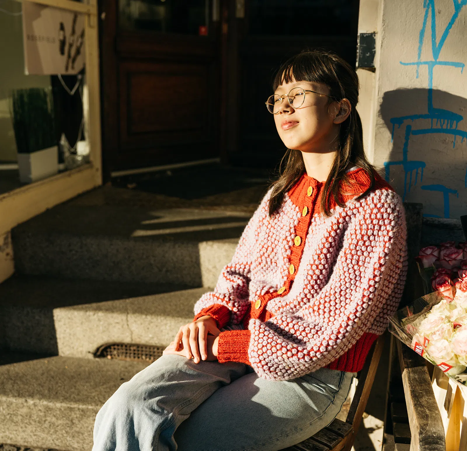 Popcorn Cardi - Red – Bild 6