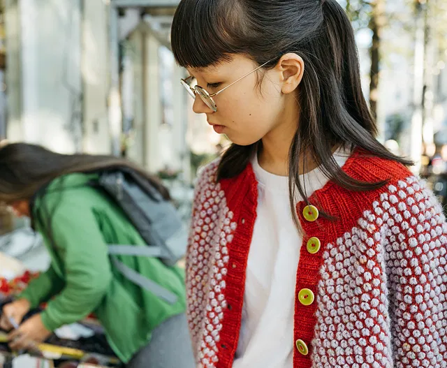 Popcorn Cardi - Red – Bild 4