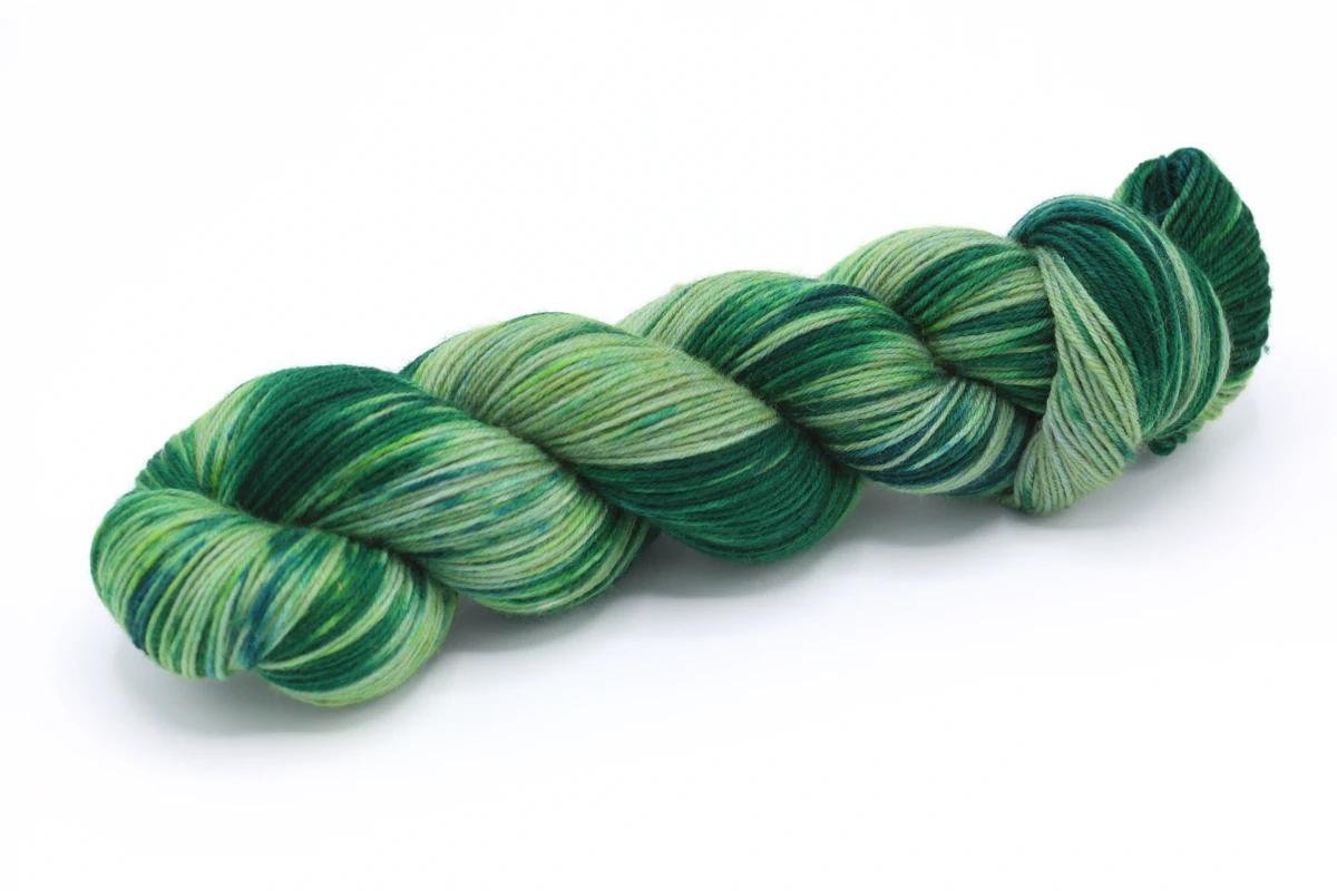 SOCK FINE 4ply - B-Ware: Green Speckle